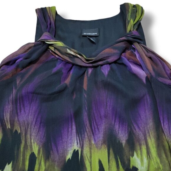 Lane Bryant Top Size 14 Women's Plus Size Top Sleeveless Blouse Multicolor EUC  - Picture 4 of 5